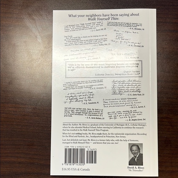 Walk Yourself Thin Book by Davis Rives - Picture 3 of 3